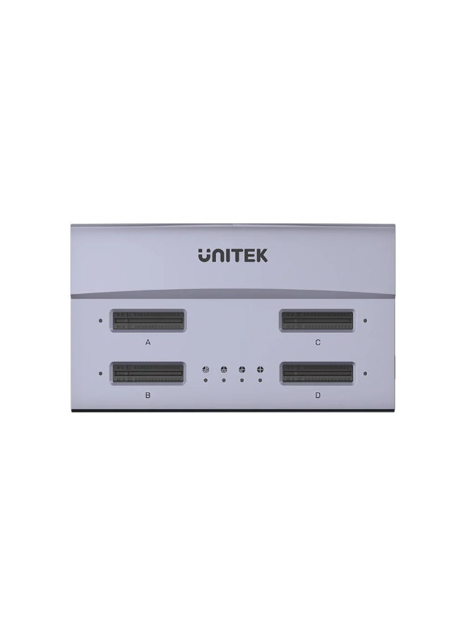 يوني تيك USB4 4-Bay M.2 SSD Docking Station – 40Gbps, Offline Clone, Up to 32TB Storage, USB4/Thunderbolt 3 Compatible - Image 1